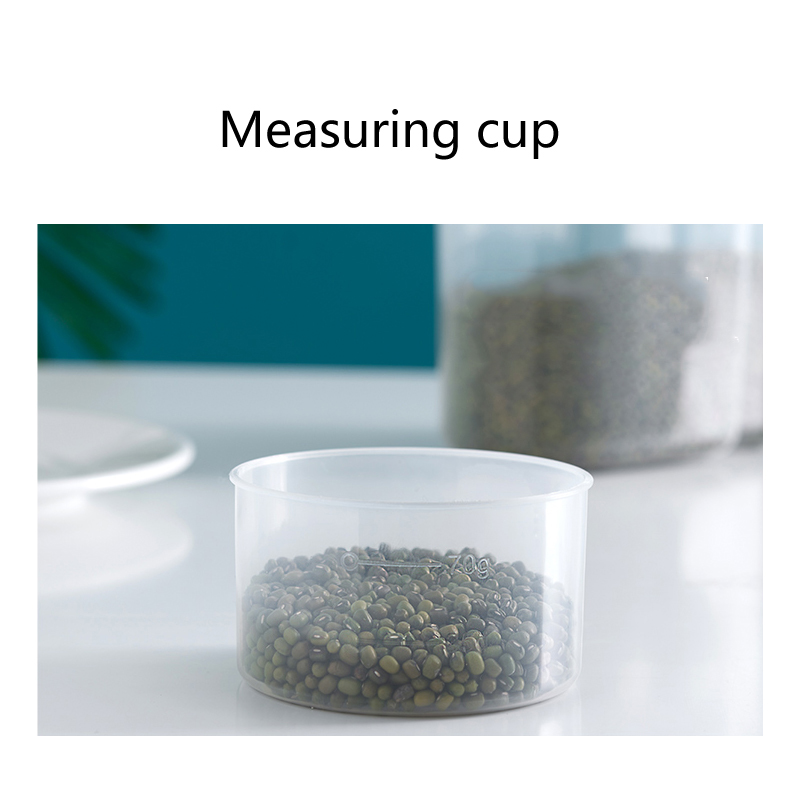 PP Food Storage Box Plastic Clear Container Set with Pour Lids Kitchen Storage Bottles Jars Dried Grains Tank 1.9L-2.5L H1211