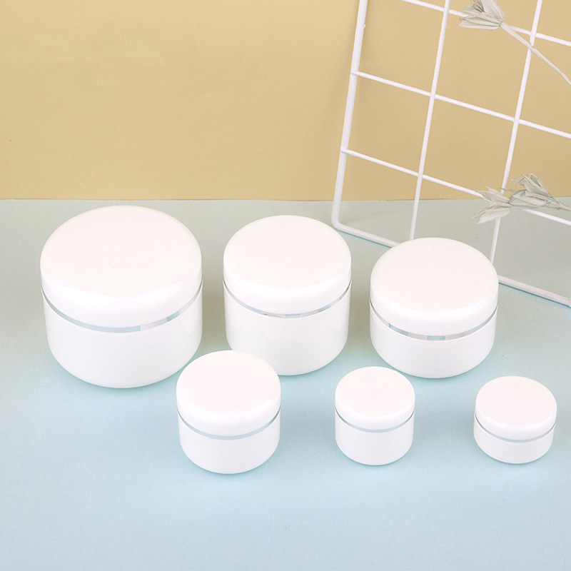 PP Plastic White Makeup Cream Jar 250ml Empty Cosmetic Lotion Container