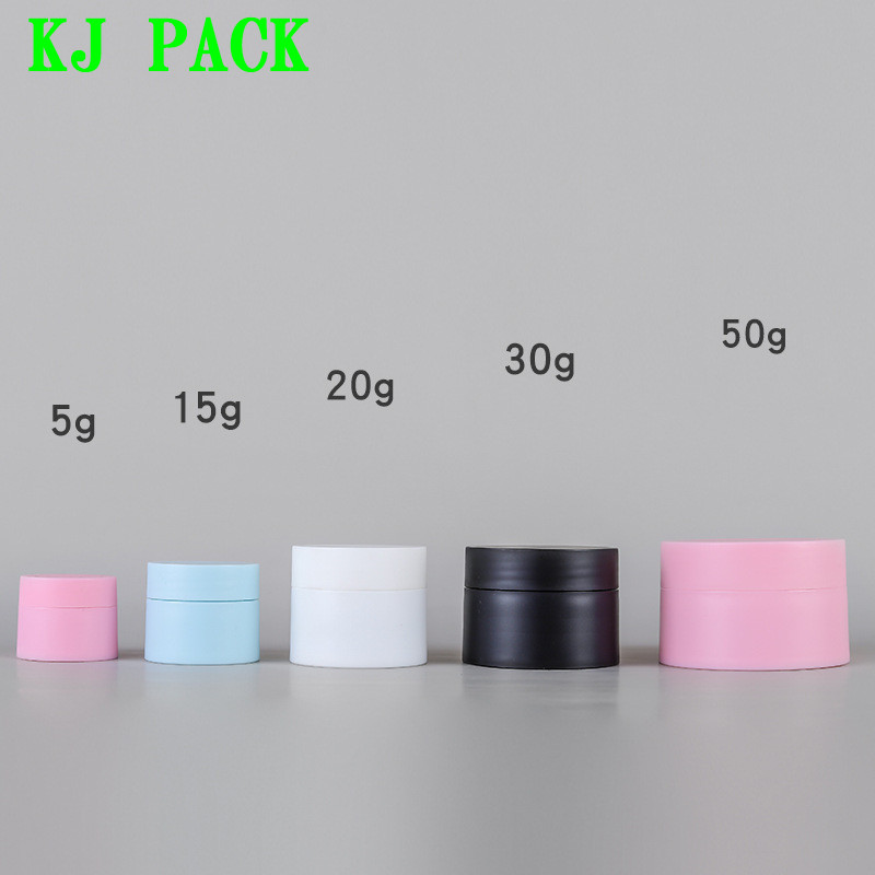 PP Small 3g 5g 15g 20ml 30g 50g Empty Plastic Black Sample Matt Cosmetic Pink face Cream Jar eco friendly