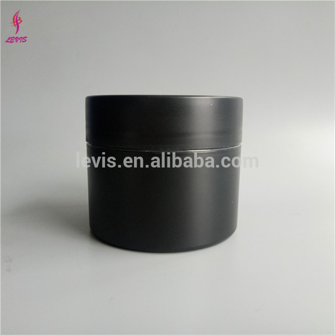 PP double wall 150g matte black jar for hair product