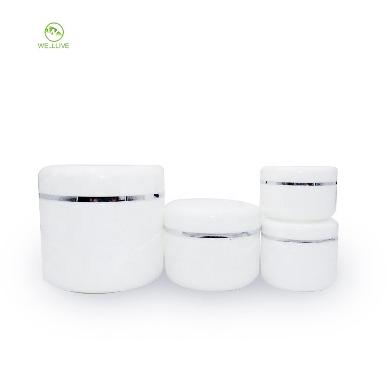 PP material cosmetic eye face cream container use 20g 30g 50g 100g 150g 200g 250g white plastic jar with childproof cap