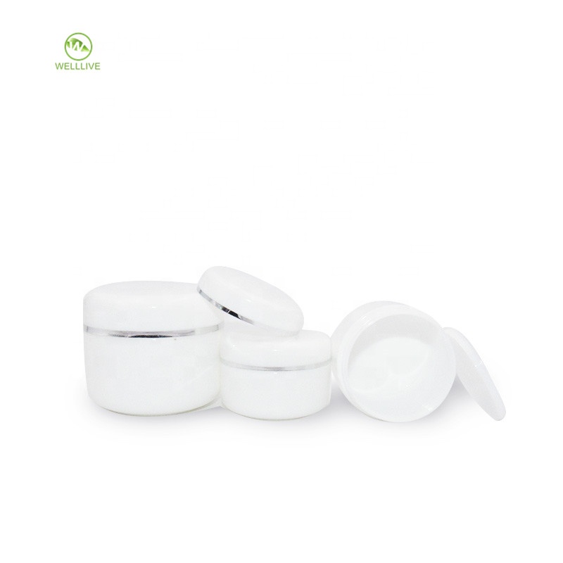 PP material cosmetic eye face cream container use 20g 30g 50g 100g 150g 200g 250g white plastic jar with childproof cap