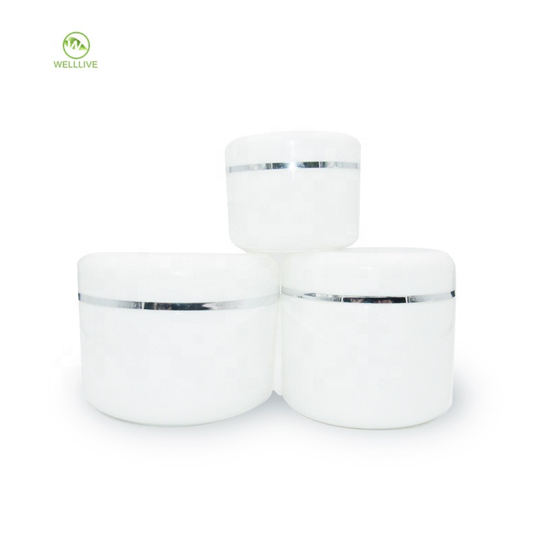 PP material cosmetic eye face cream container use 20g 30g 50g 100g 150g 200g 250g white plastic jar with childproof cap