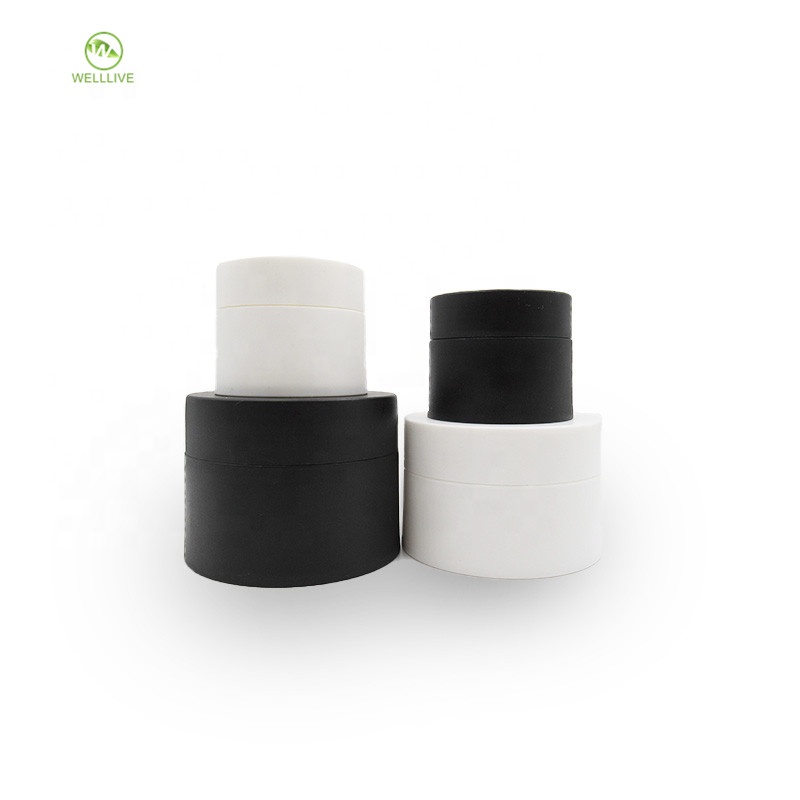 PP material cosmetic serum emulsion use 3g 5g 10g 15g 30g 50g 80g matte black white empty plastic cream jar