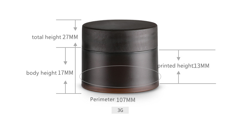 PP material empty 3g brown or solid color cosmetic plastic jar container set for cream oil