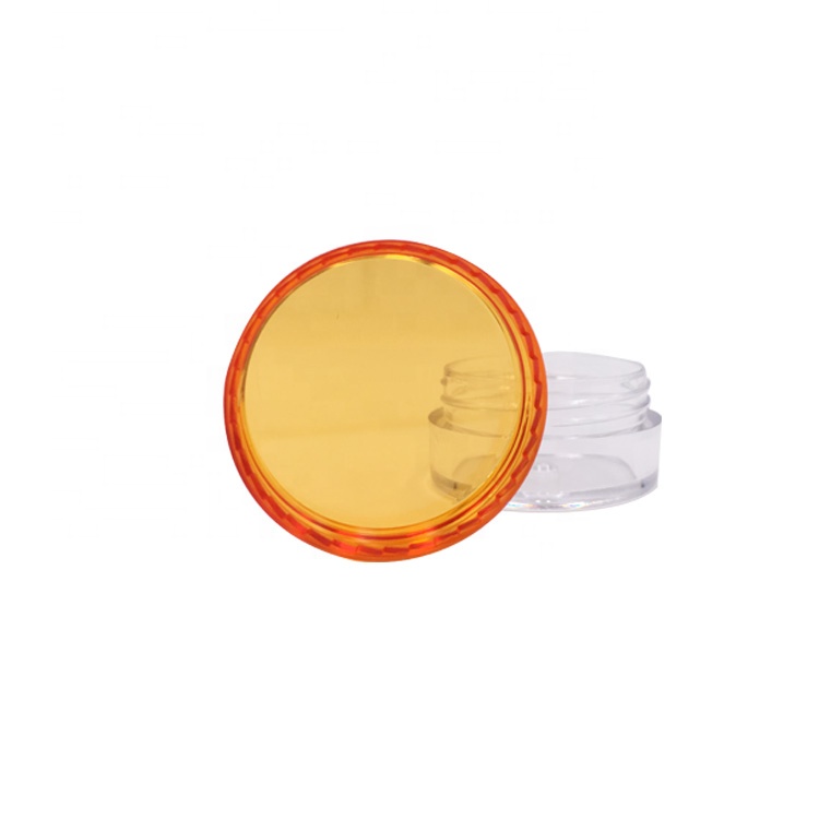 PS material travel size colorful lids 5ml sample cream jar mini 5g sample jar cosmetic
