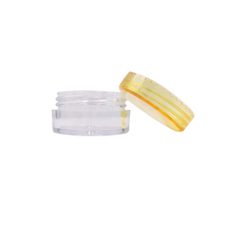 PS material travel size colorful lids 5ml sample cream jar mini 5g sample jar cosmetic