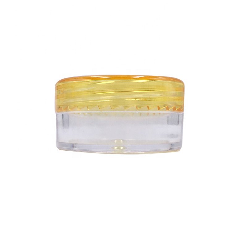 PS material travel size colorful lids 5ml sample cream jar mini 5g sample jar cosmetic