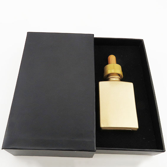 Packaging Box 30ml Eliquid Vape Frosted Matt Gold Glass Pipette Bottles Essential Oil Dropper Bottle