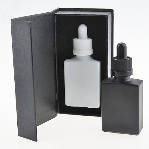 Packaging Box 30ml Eliquid Vape Frosted Matt Gold Glass Pipette Bottles Essential Oil Dropper Bottle