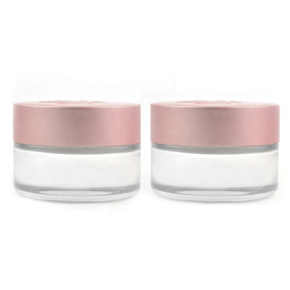 Packaging Cosmetic Glass Jar Flower Storage 1oz 30ml Clear Glass Jar with smooth child resistant cap