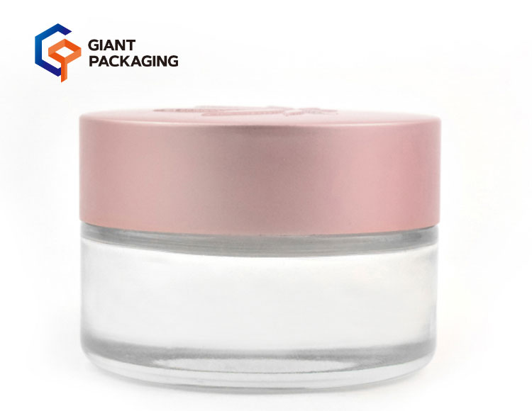 Packaging Cosmetic Glass Jar Flower Storage 1oz 30ml Clear Glass Jar with smooth child resistant cap