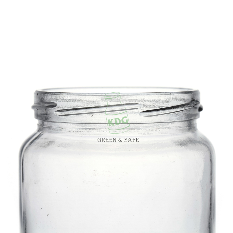 Packaging Supplier Customize Kitchen Glassware Transparent 1000ml Big Glass Jar with Lids
