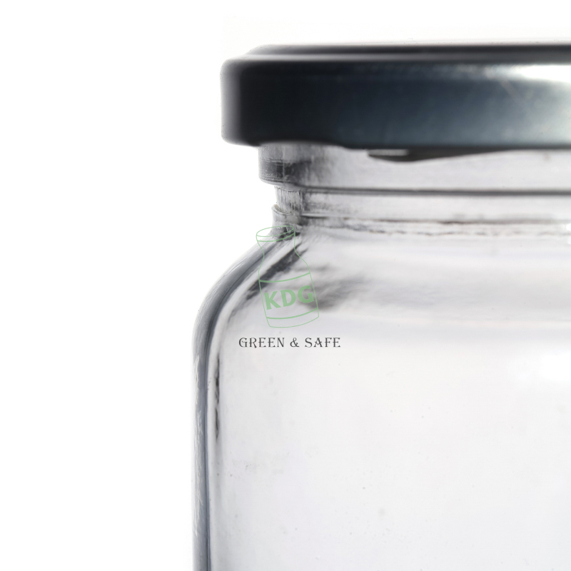 Packaging Supplier Customize Kitchen Glassware Transparent 1000ml Big Glass Jar with Lids