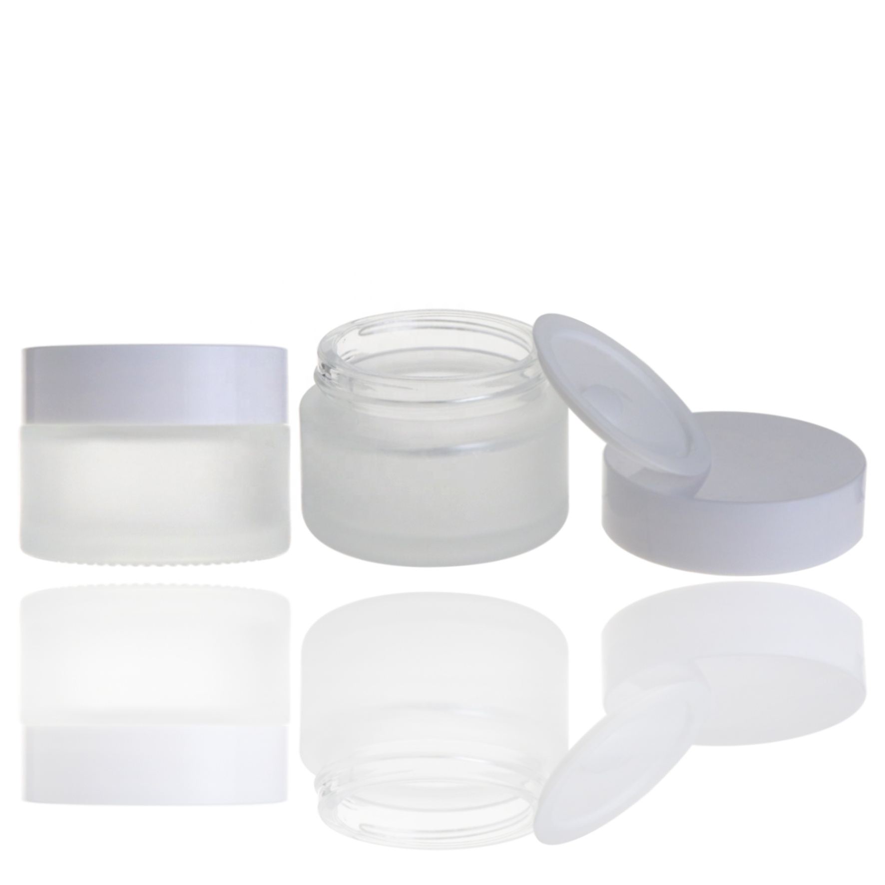 Packaging cream 1 oz 30 g glass frosted matte cosmetic jars for lotion