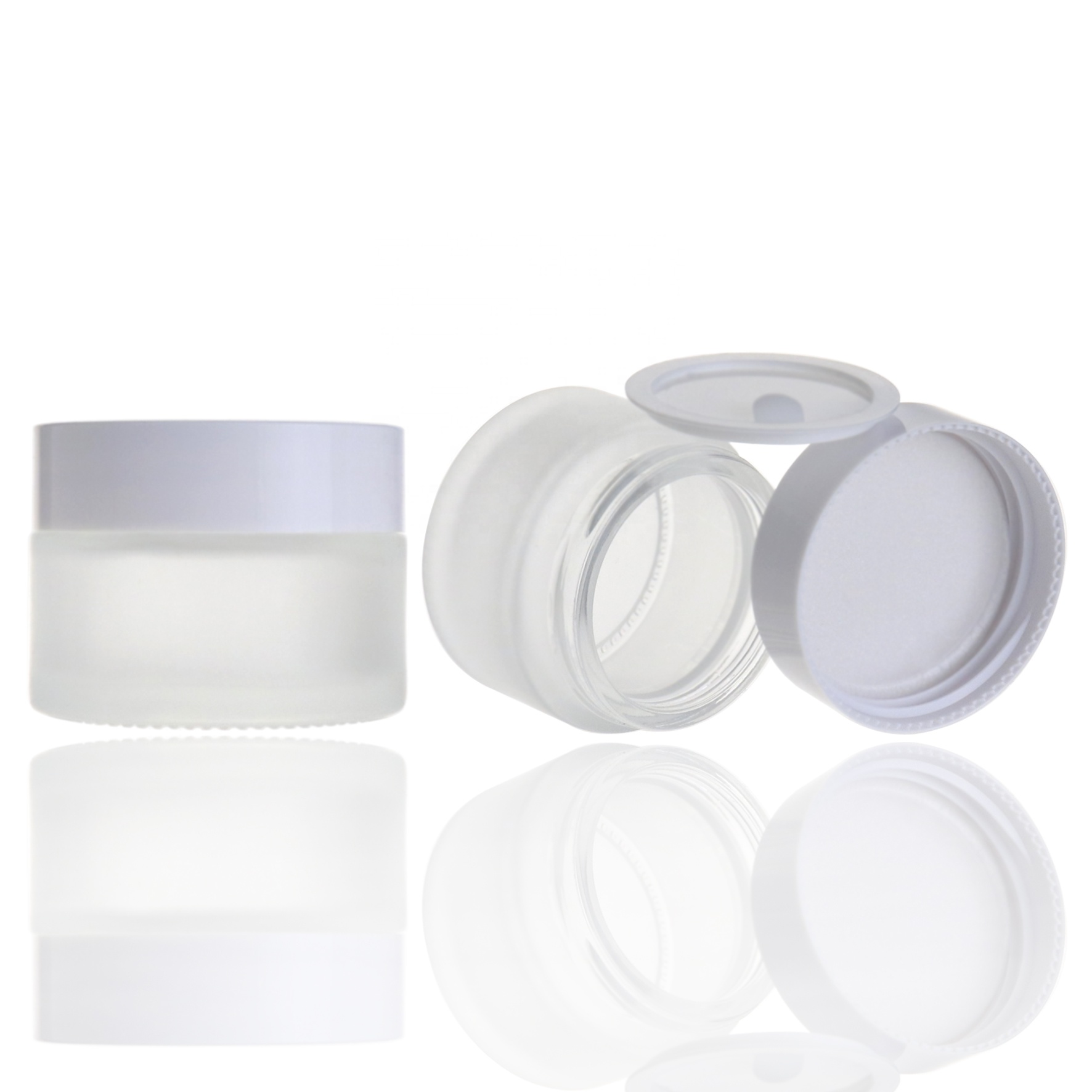 Packaging cream 1 oz 30 g glass frosted matte cosmetic jars for lotion