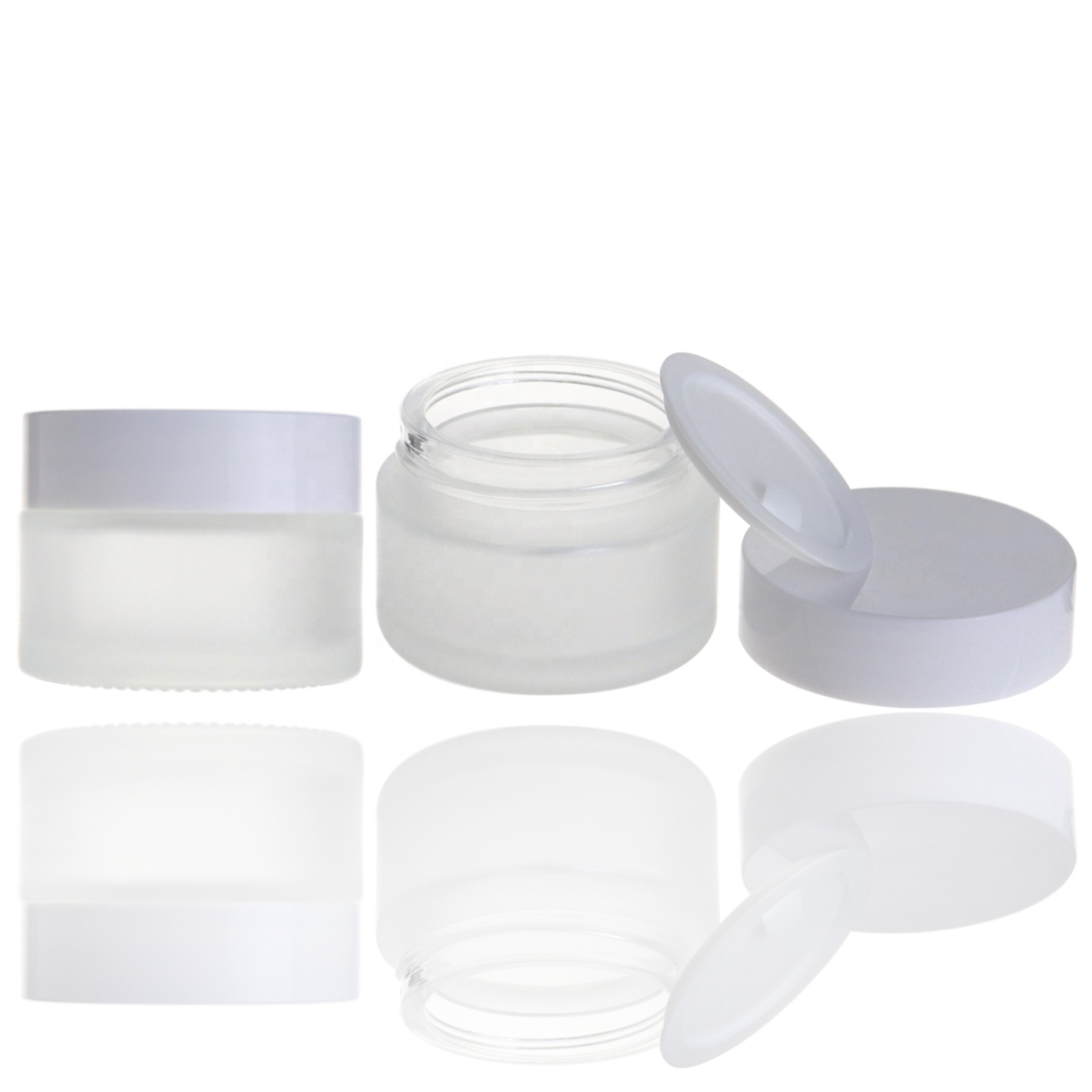 Packaging cream 1 oz 30 g glass frosted matte cosmetic jars for lotion