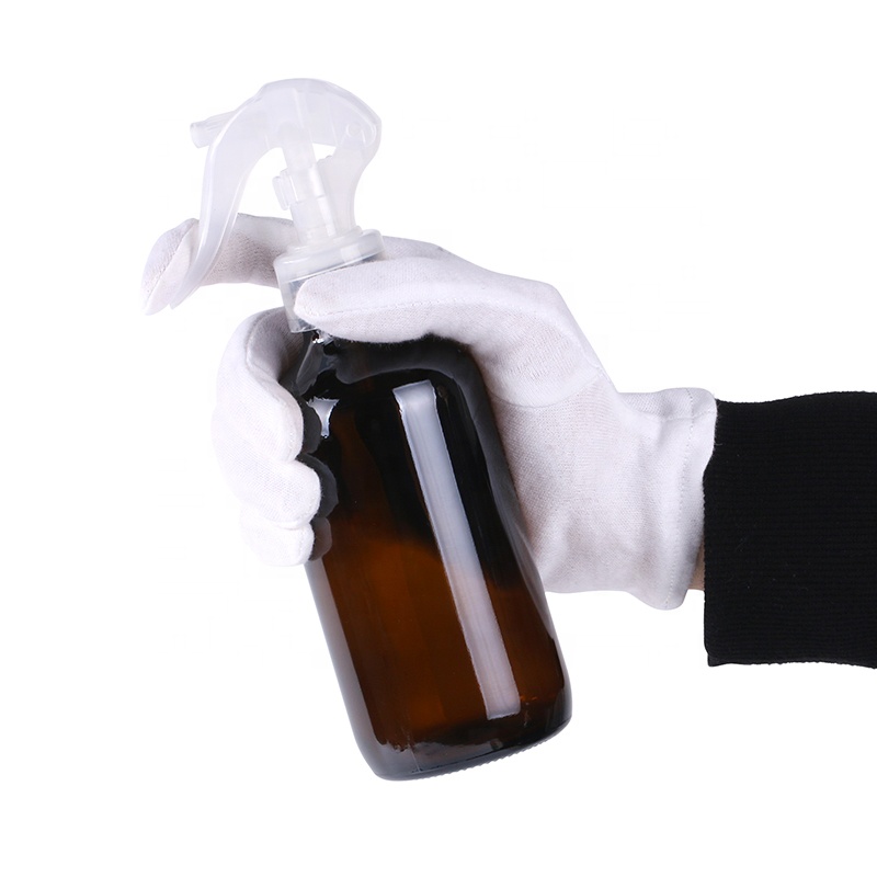 Packaging essential oil 2oz 16oz Amber Boston Glass Bottle with Trigger Spray Cap