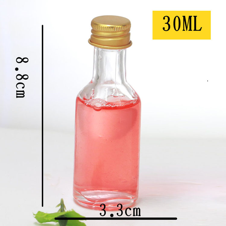 Packing and Try Drinking Transparent 50ml100ml Glass Bottle With Empty Bottles