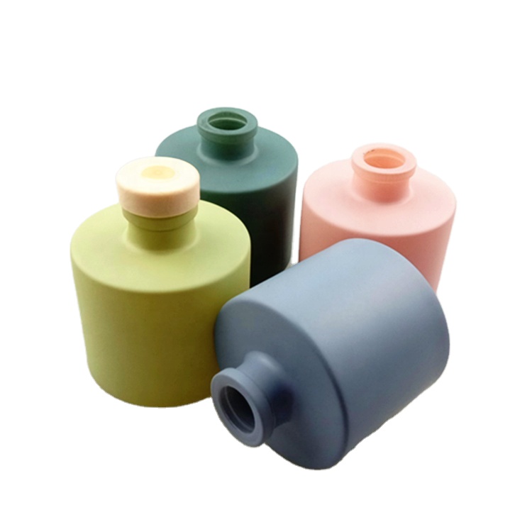 Painted reed diffuser glass bottle cork empty glass diffuser bottle 100ml