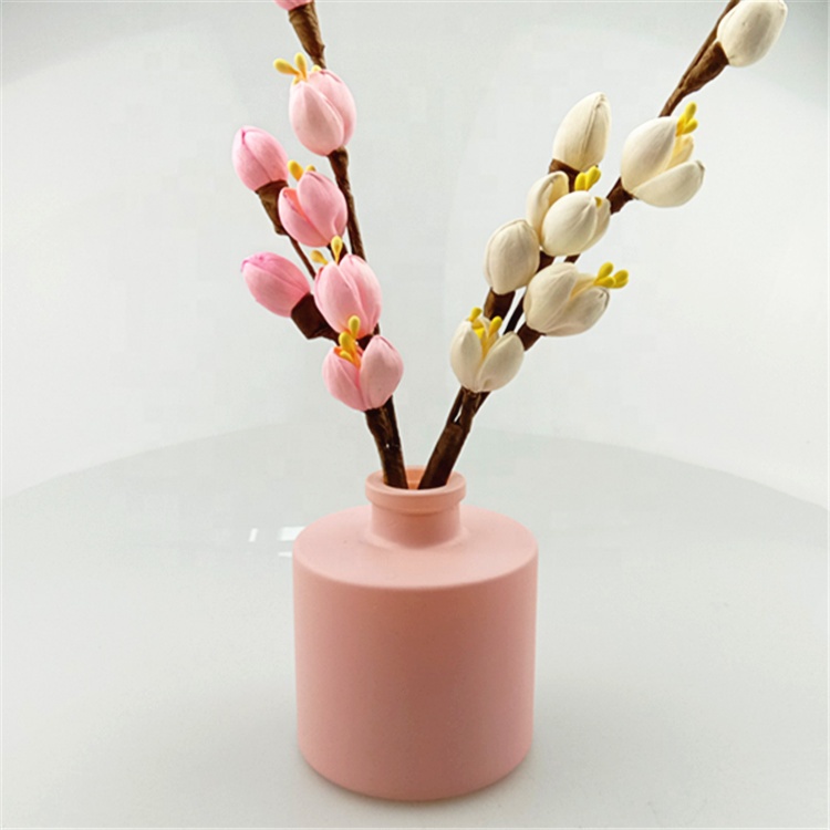 Painted reed diffuser glass bottle cork empty glass diffuser bottle 100ml