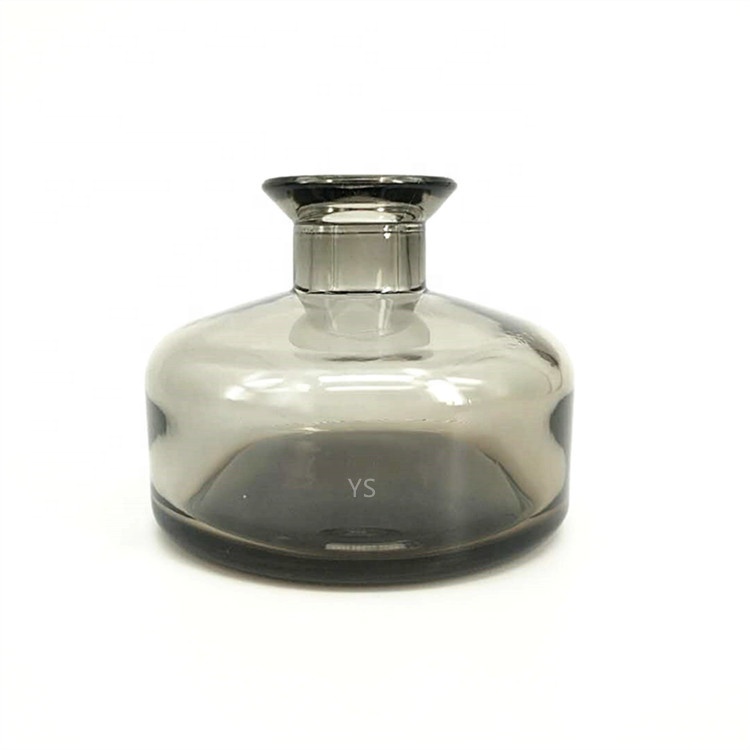 Painting Black Color 180ml Reed Diffuser Aromatherapy Glass Bottle With Cork Lid