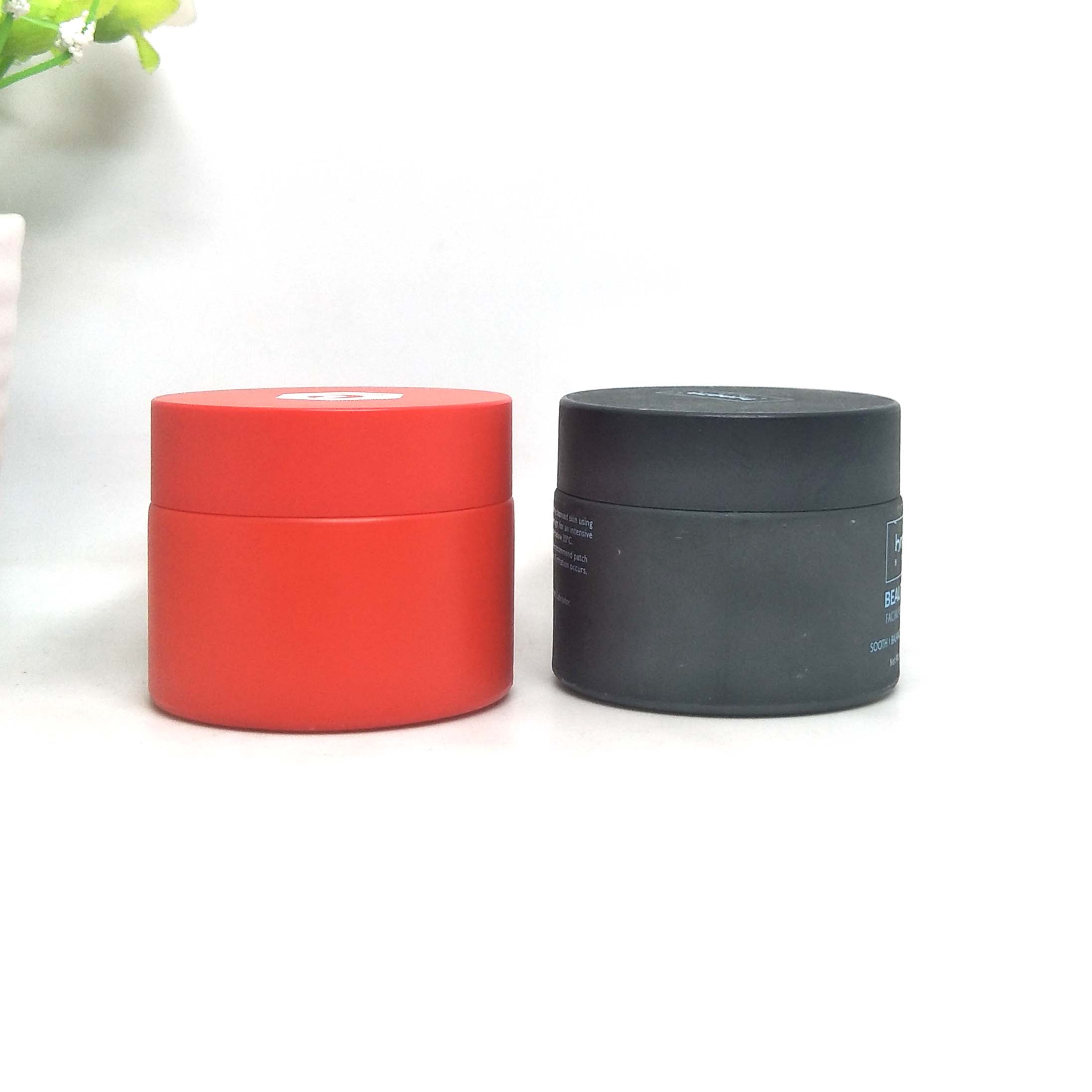 Painting frosted Black red  opal glass jar porcelain jar cosmetic 15g 20g 30g 50g 100g