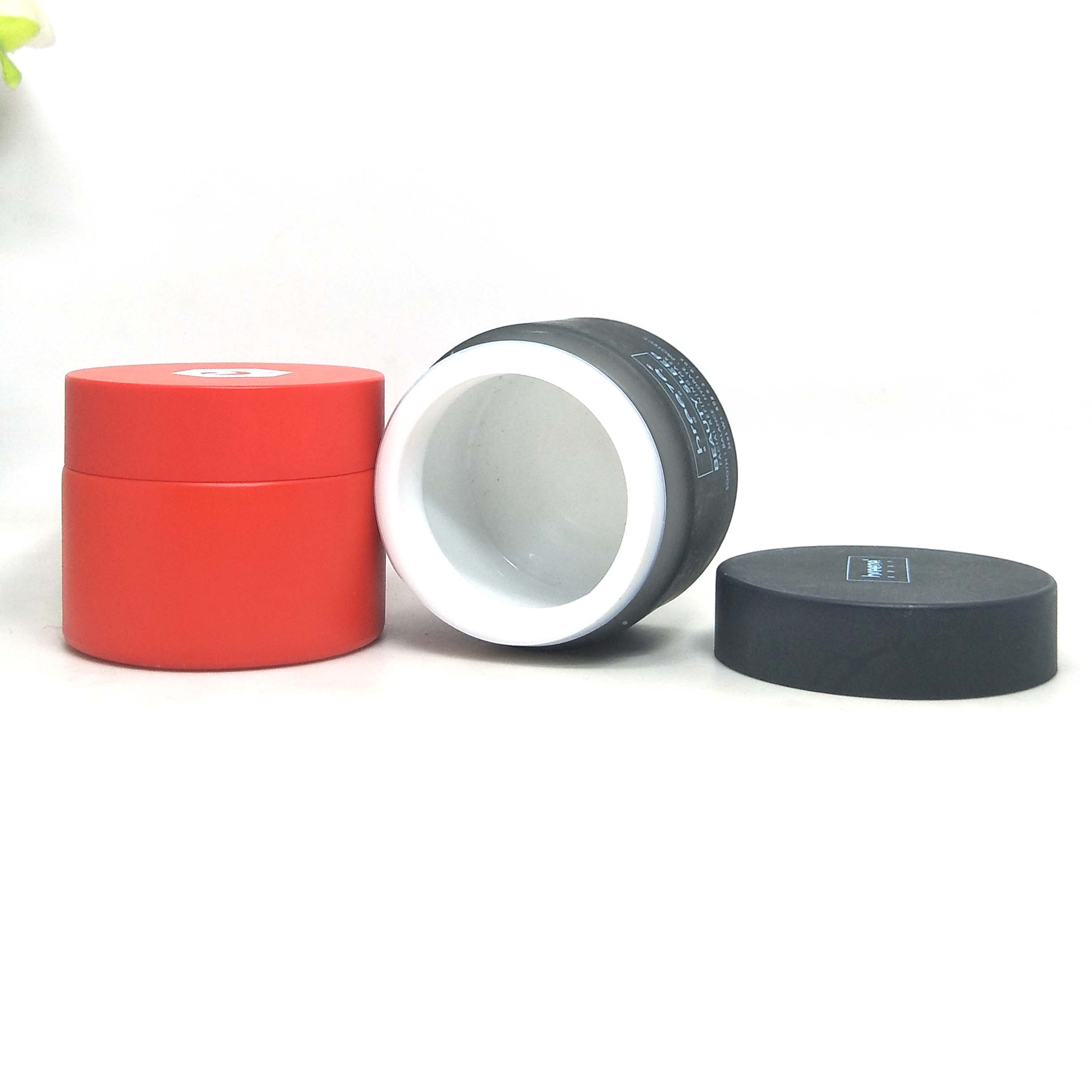 Painting frosted Black red opal glass jar porcelain jar cosmetic 15g 20g 30g 50g 100g