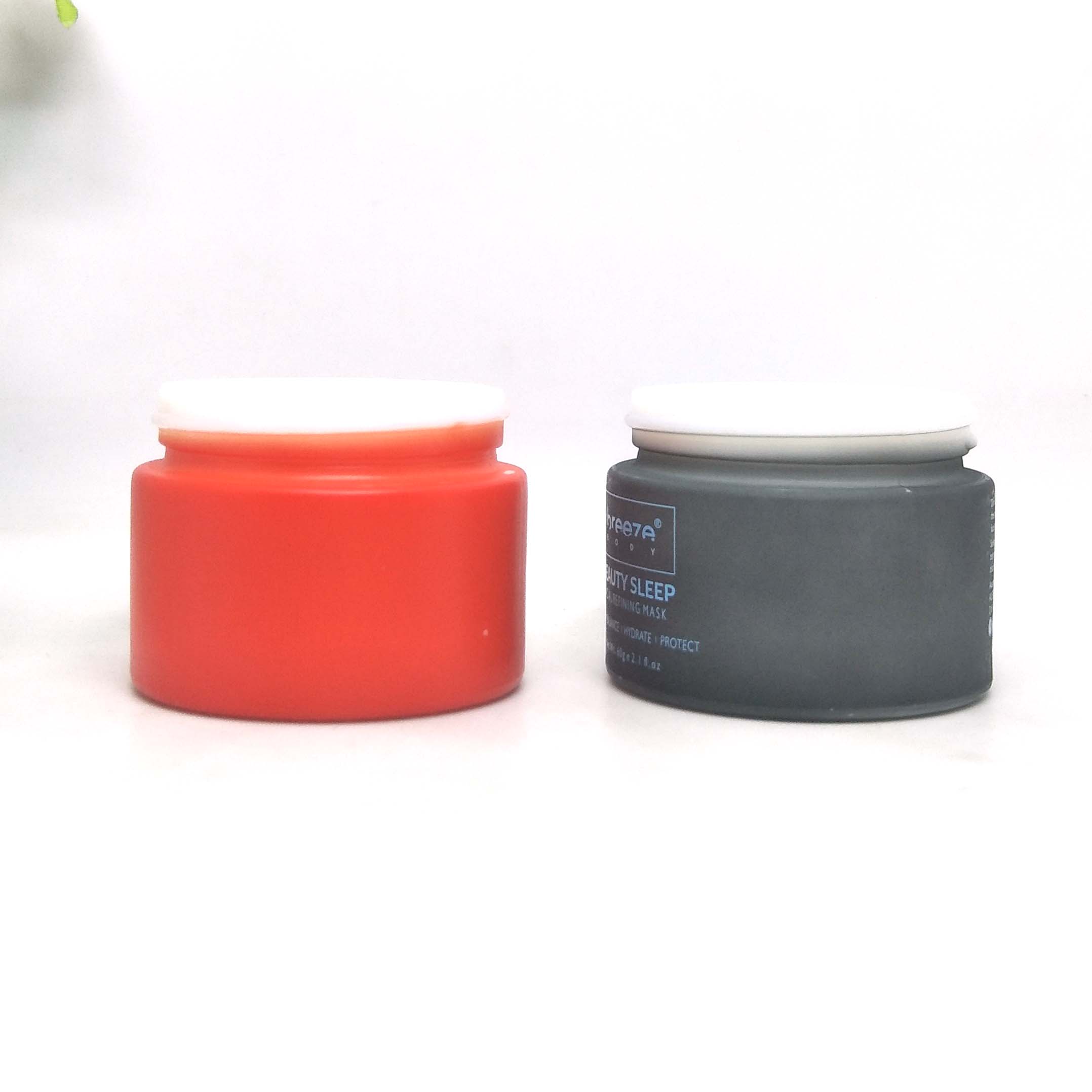 Painting frosted Black red opal glass jar porcelain jar cosmetic 15g 20g 30g 50g 100g
