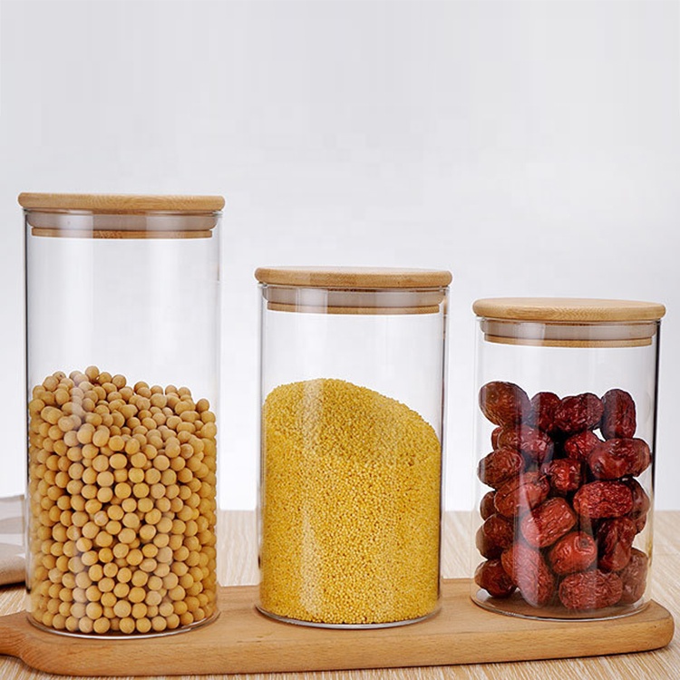 Pantry and kitchen storage jars glass canister frascos de vidrio