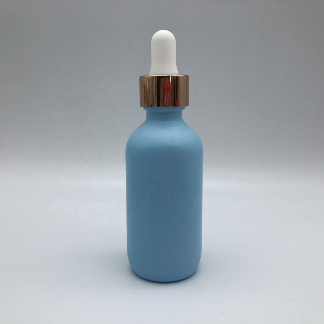 Pastel Pink Glass Dropper Bottle 2 oz