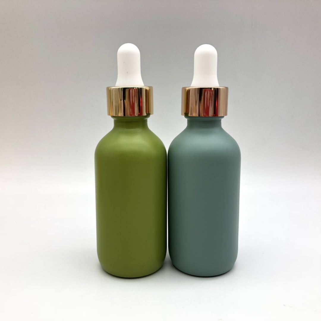 Pastel Pink Glass Dropper Bottle 2 oz