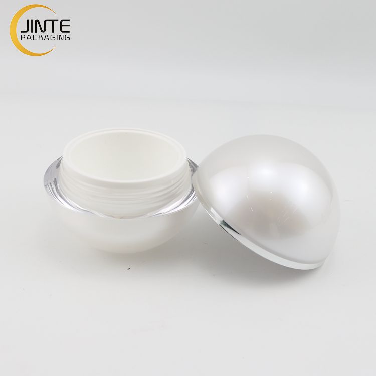 Pearl White 15g 30g 50g 70g Cream Jar Spherical Cosmetics Packaging Serum Jars Eye Gel Jars