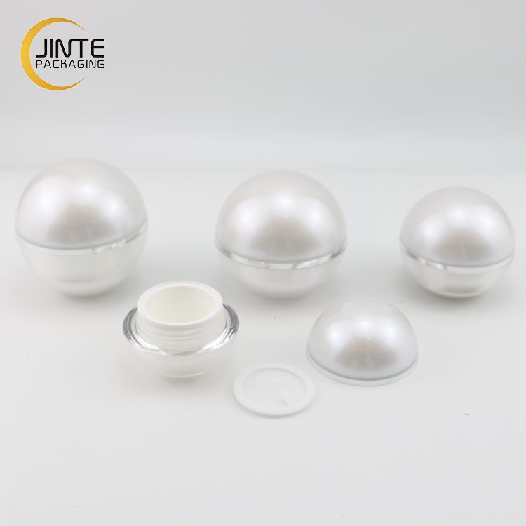Pearl White 15g 30g 50g 70g Cream Jar Spherical Cosmetics Packaging Serum Jars Eye Gel Jars