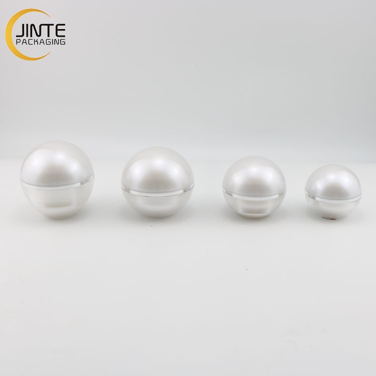 Pearl White 15g 30g 50g 70g Cream Jar Spherical Cosmetics Packaging Serum Jars Eye Gel Jars