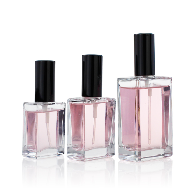 Penghuang Custom Made 30ml 50ml 100ml Perfume Bottles Square Perfume Glass Bottle