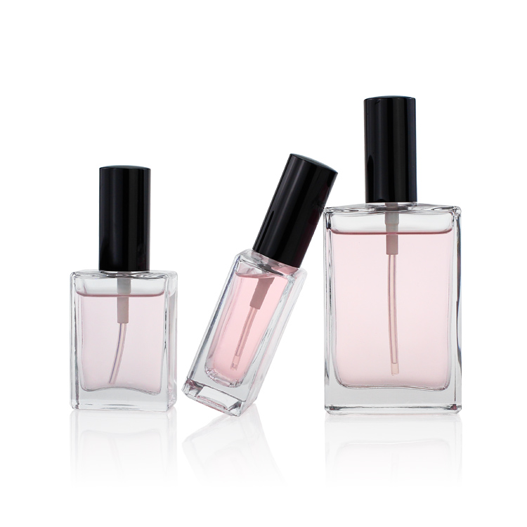 Penghuang Custom Made 30ml 50ml 100ml Perfume Bottles Square Perfume Glass Bottle