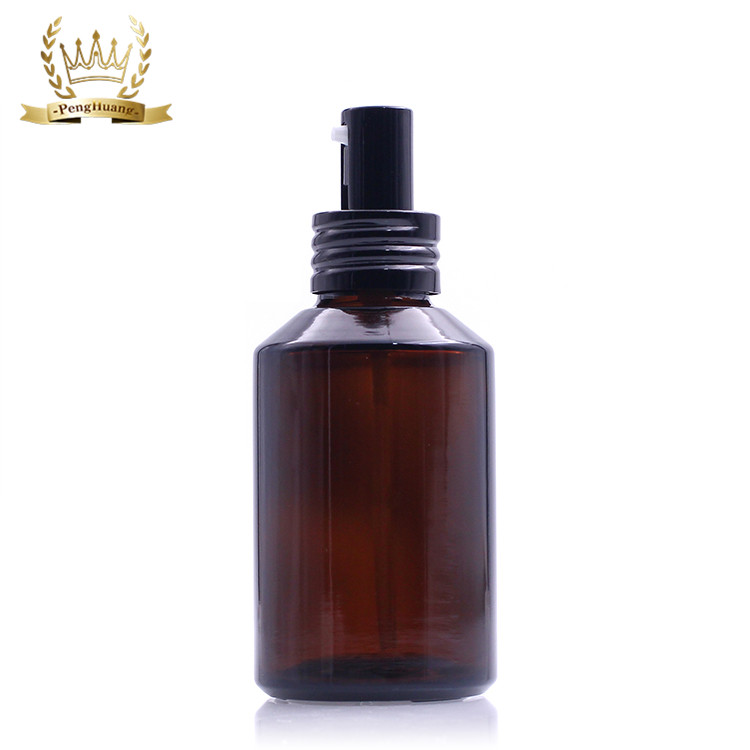 Penghuang Glass Cosmetic Bottle Set Unique Cosmetic Cream Packaging Bottle Amber Glass Jar With Lid