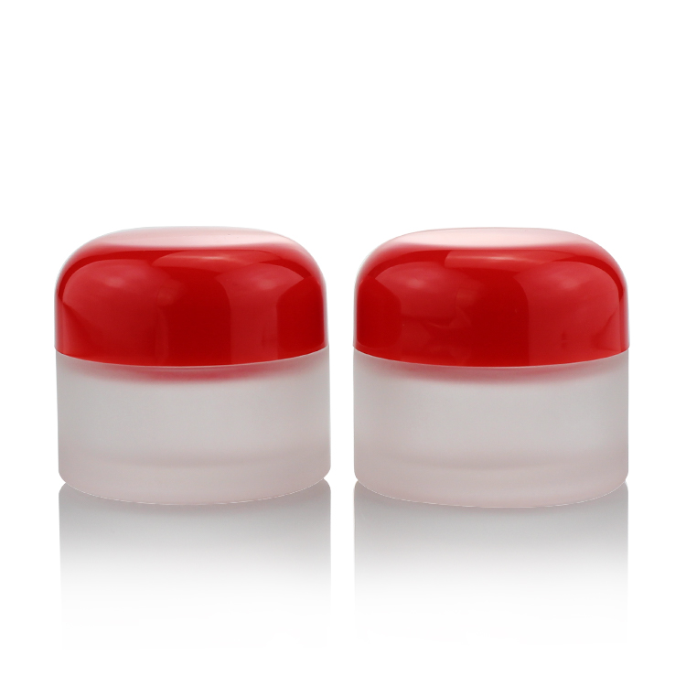 Penghuang Manufacturer 15g Frosted Glass Jar Mini Eye Cream Container Packaging Round Eye Cream Jar 15ml