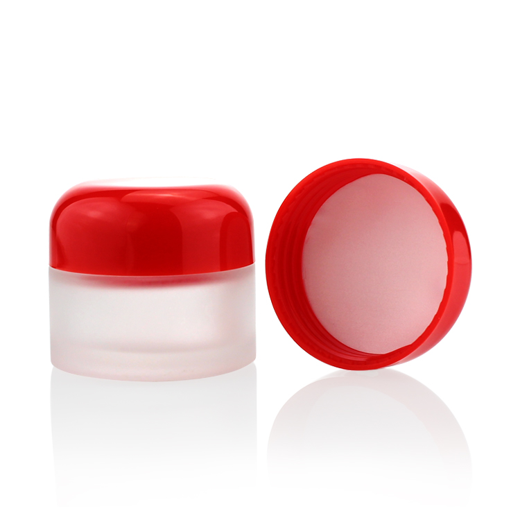 Penghuang Manufacturer 15g Frosted Glass Jar Mini Eye Cream Container Packaging Round Eye Cream Jar 15ml