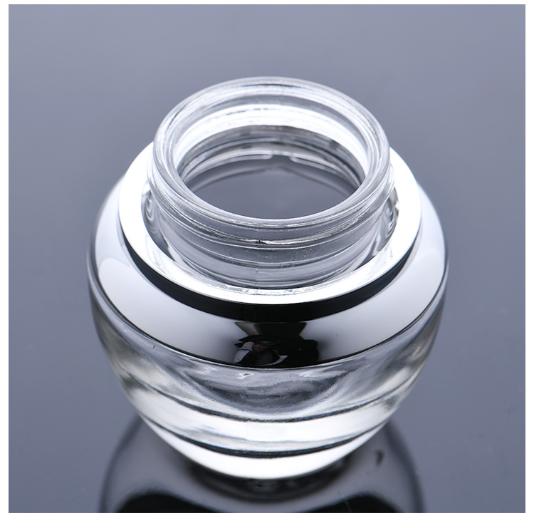 Perfect empty cosmetic packaging body cream glass jar
