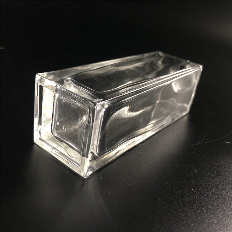 Perfume Bottle Clear Square Spray Glass 50ml Screen Printing Personal Care Screw Cap