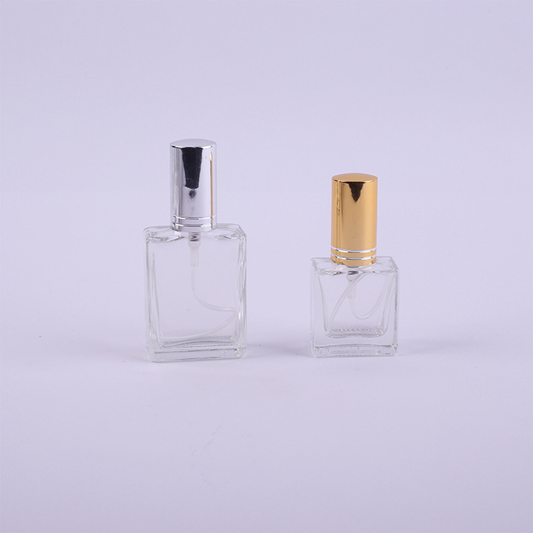 Perfume Bottles 30ml Glass High-end Transparent Square Spray Perfume Glass Bottles