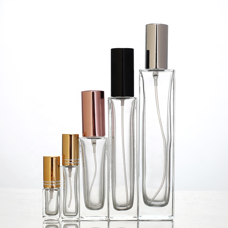 Perfume Glass Bottle With Cap 5ml 10ml 30ml 50ml 100ml fragrance spray  glass bottle crystal white material