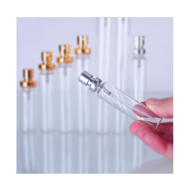 Perfume Packaging 5Ml Glass Vials 15Ml 10Ml Glass Vial With Shiny Silver Aluminum Sprayer And Cap