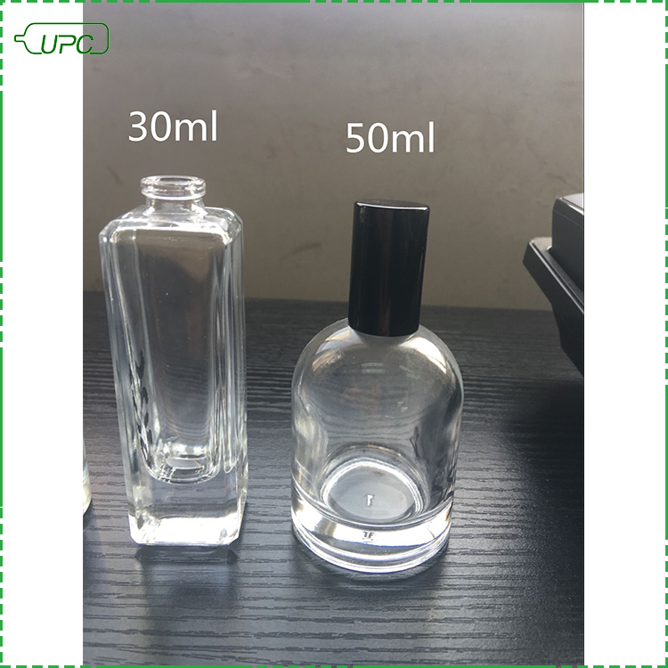 Perfume Spray Bottle Factory Sell Clear Empty 30ml Refillable Glass Personal Care Screw Cap Hot Stamping