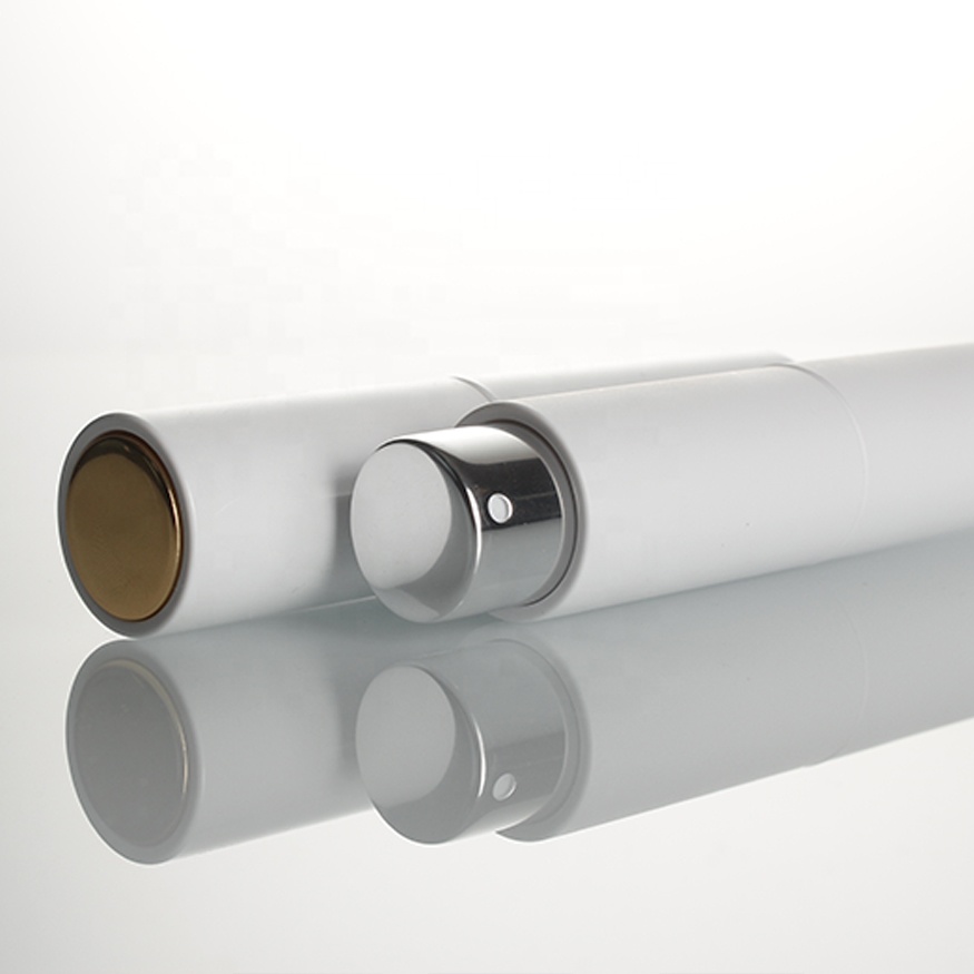 Perfume Spray Bottle up Transparent Portable Electronic Aluminum Refillable Glass Tube Liner Separate Loading Travel Screw Cap