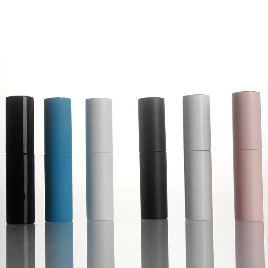 Perfume Spray Bottle up Transparent Portable Electronic Aluminum Refillable Glass Tube Liner Separate Loading Travel Screw Cap