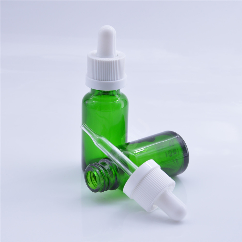 Perfume bottle luxury 15ml 30ml 50ml 100ml glass dropper bottles green with box for essential oil
