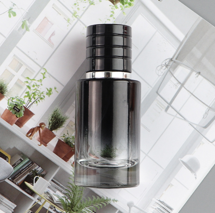 Perfume glass bottle spray 30ml 50ml 100ml cylinder round shaped glass perfume spray bottle
